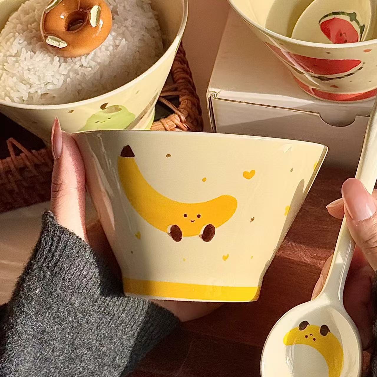 【Banana】5-inch bamboo hat bowl