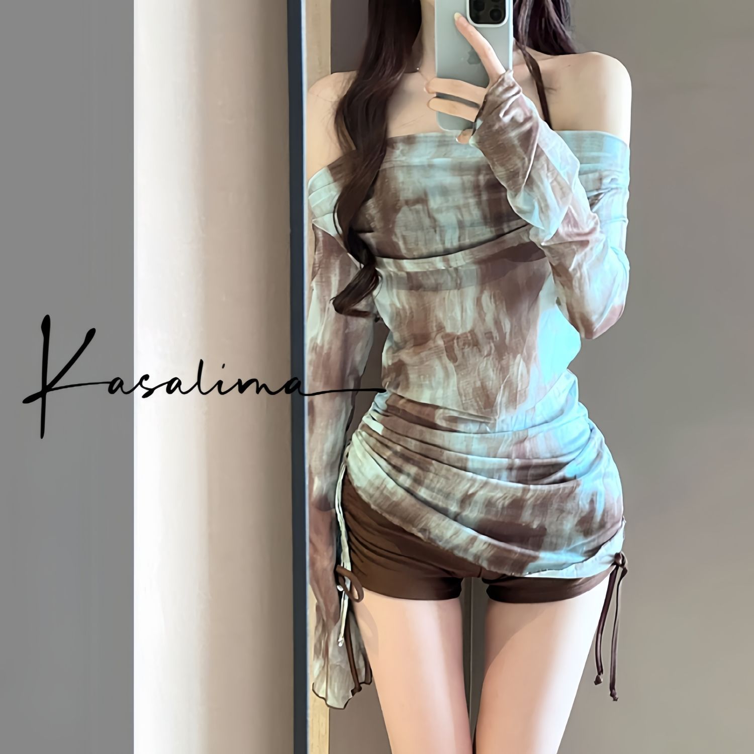 泳衣女士2025款分体比基尼三件套性感小胸聚拢遮肚显瘦泡温泉度假