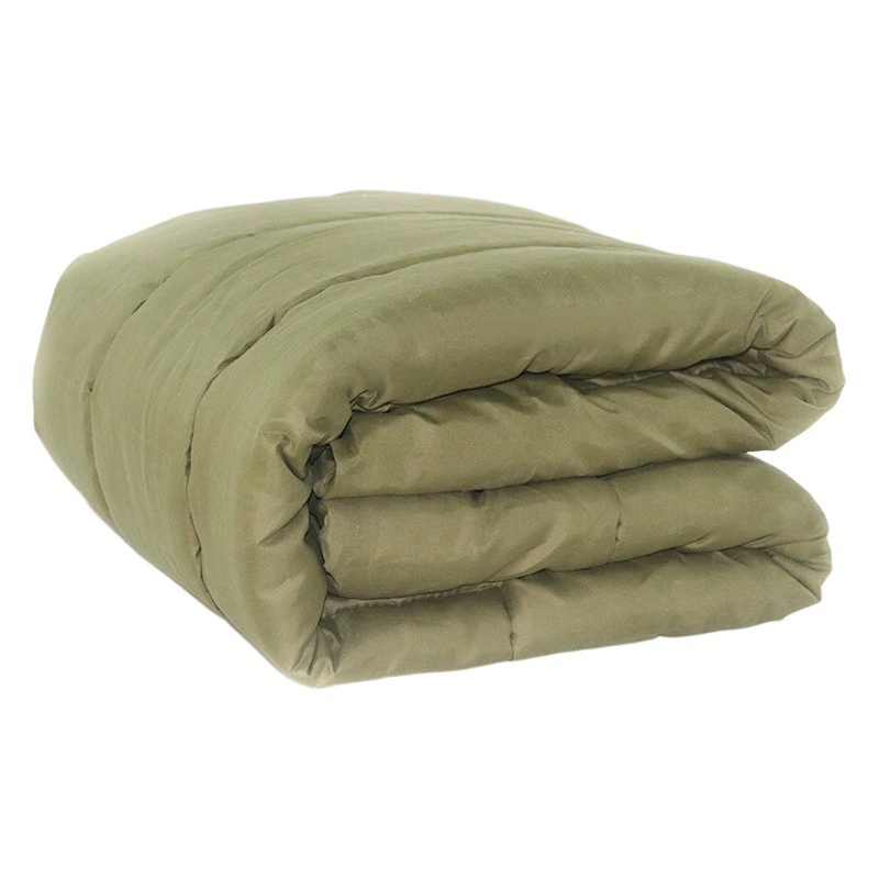 Оптовая продажа от производителя, хлопковое одеяло, хлопковое одеяло, военное зеленое одеяло, одеяло для охраны труда, термоплавкое одеяло, одиночный хлопковый комплект одеял для общежития