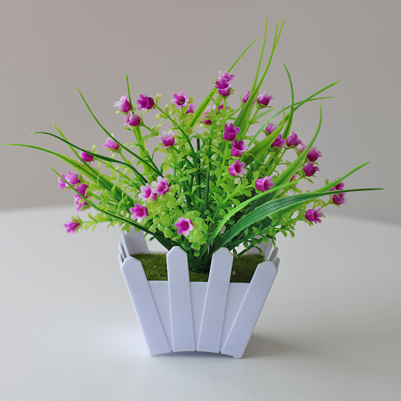 Planta artificial bonsai eucalipto Lysiana flor artificial planta verde Planta artificial decoración del hogar Fuente de la fábrica