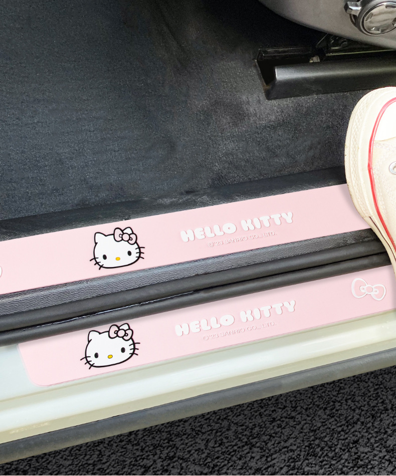 kitty Car threshold anti-step strip threshold protection strip universal anti-scratch strip car cute decoration supplies
