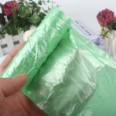 Flat-mouth tote-style trash bags, household wholesale, black, extra-thick, large-size, disposable drawstring plastic bags for the kitchen