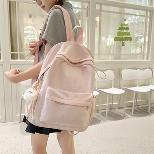 Schoolbags for Female Junior High School Students and High School Students, Cute and Good-Looking Printed Backpacks 2025 New Casual Large-Capacity Backpacks