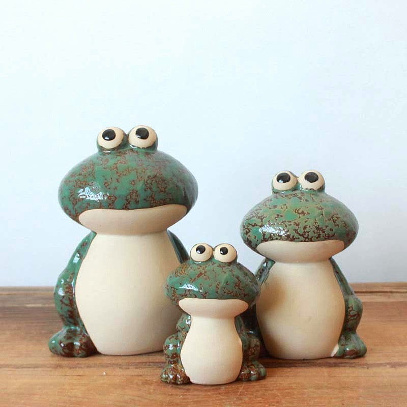 陶磁器の窯の釉薬のカエルの工芸品の家のカエルの工芸品の置物のホテルの客間の装飾の飾り物の1631