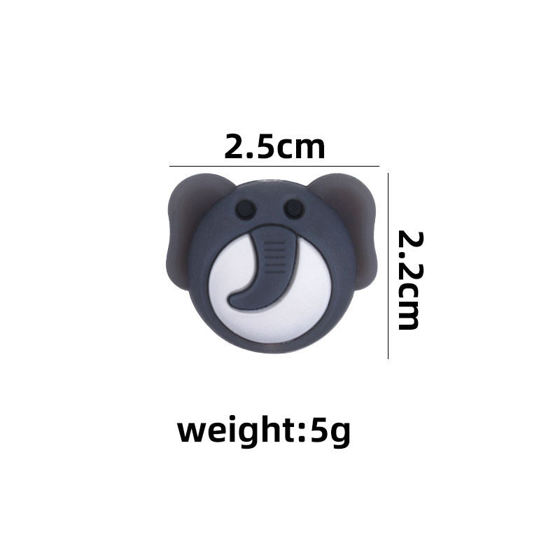 Creativo DIY bebé suministros dibujos animados de silicona elefante juguete mordedor bebé molar mordedor chupete cadena pequeños accesorios