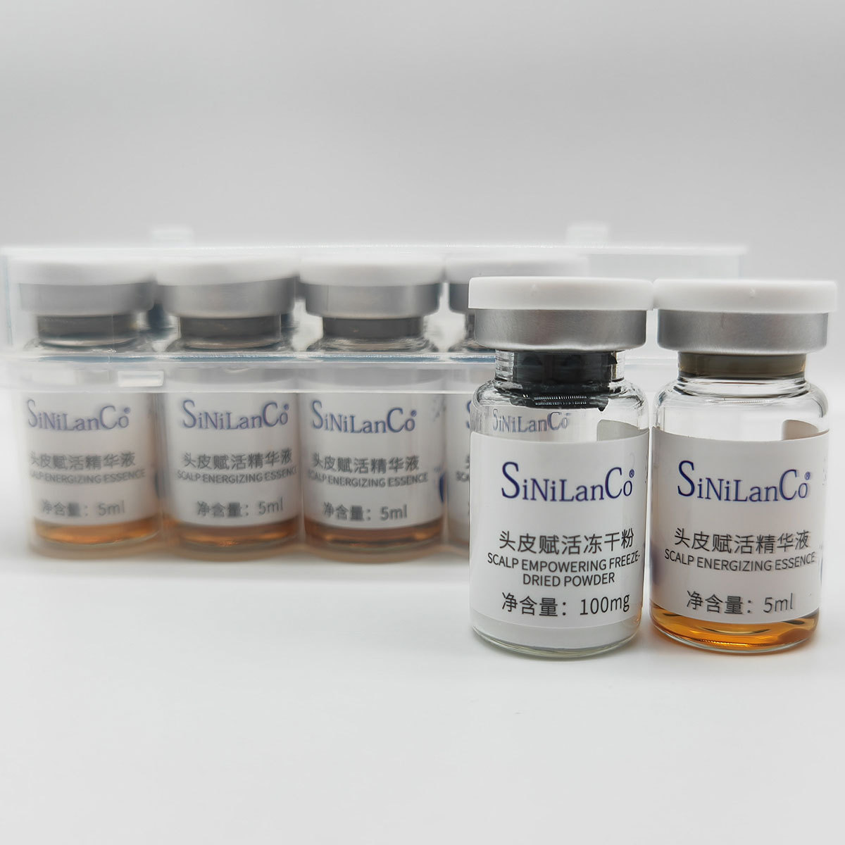 Keratin freeze-dried powder, hair follicle activation acetyl stock solution, tetrapeptide-3, tripeptide-1, scalp collagen liquid