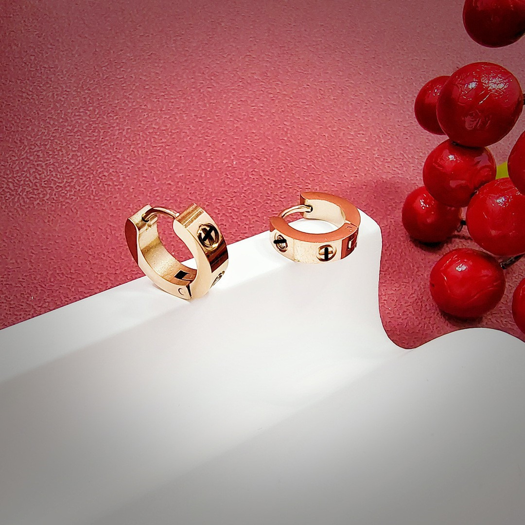 라인스톤이 없는 모델 - 로즈 골드 [내경 13MM 폭]