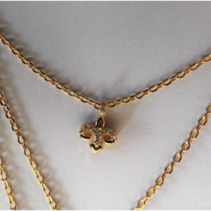 Collar minimalista de capas con cadenas delicadas para mujer_voghion.com