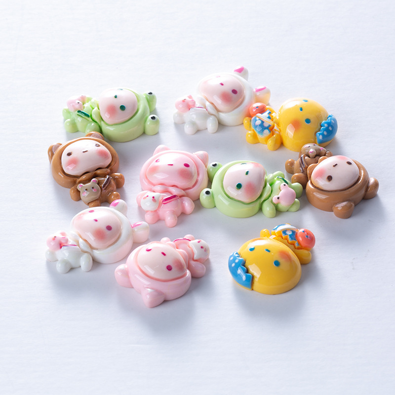 Sanrio Cute Bear Nail Art Accessories Kidsren's Wearable Nail Decorations DIY Resin Accessories Hairpin Hand