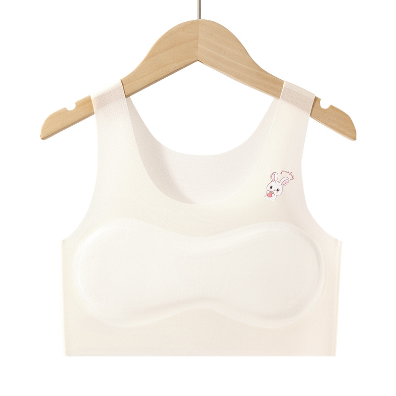 発育期の女の子の思春期下着子供用シームレスな抗膨らみベストスポーツ通気性ブラジャー女の子のブラジャー