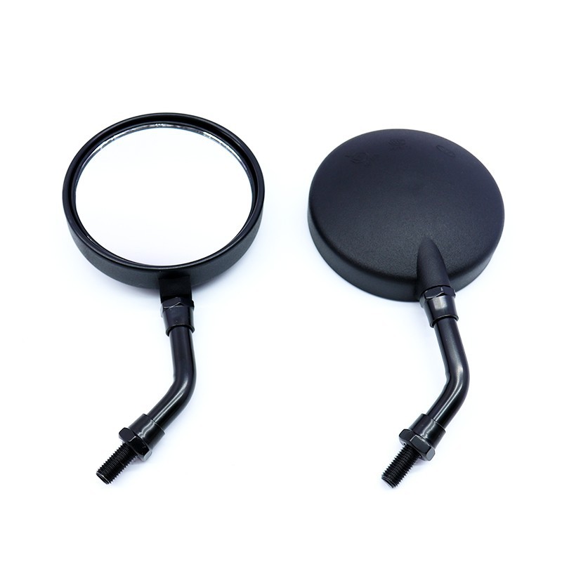Moxin motorcycle modified rearview mirror 10 positive silk Taiwan car Japanese mirror round mirror reversing mirror replaceable Rod