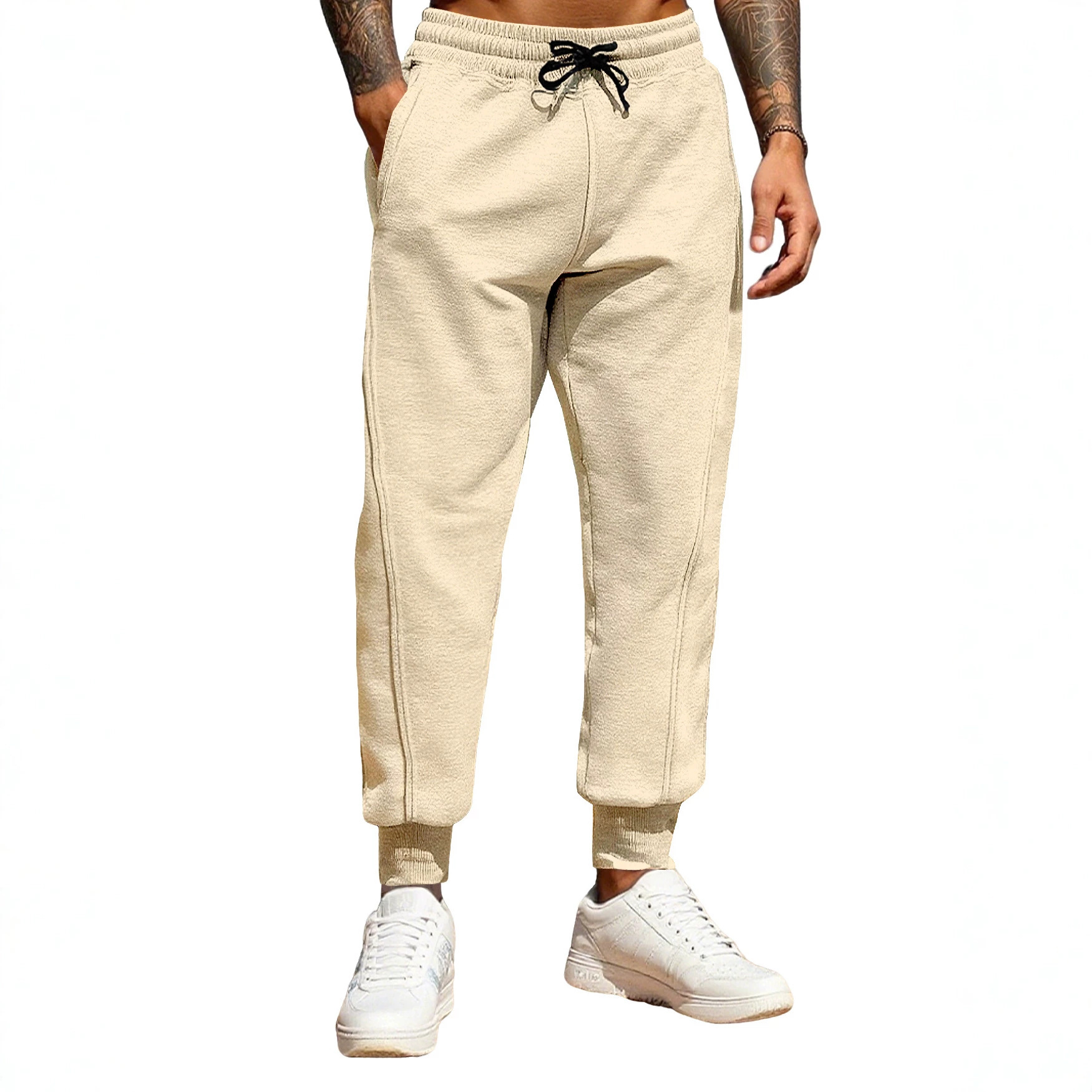 Transfronterizo Amazon hombre primavera y otoño pie elástico pantalones deportivos casuales sueltos de comercio exterior pantalones largos para correr estadounidenses image 6
