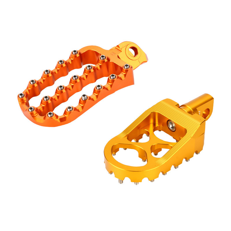 Accesorios de modificación CNC para motocicleta todoterreno de aleación de aluminio colorida flor de ciruela recta redonda delantera y trasera pedales de pie universales