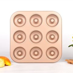 Non-stick 6-in-a-row cake pan donut oven pan 6-row baking tray DIY pastry bread mold carbon steel household