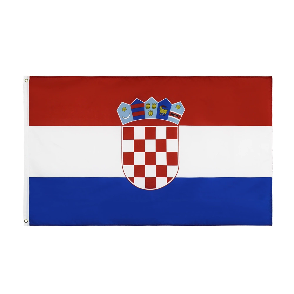 Флаг Хорватии 90*150 см на складе 3*5фт, полиэстеровый флаг, производитель флаг Хорватии оптом, кросс