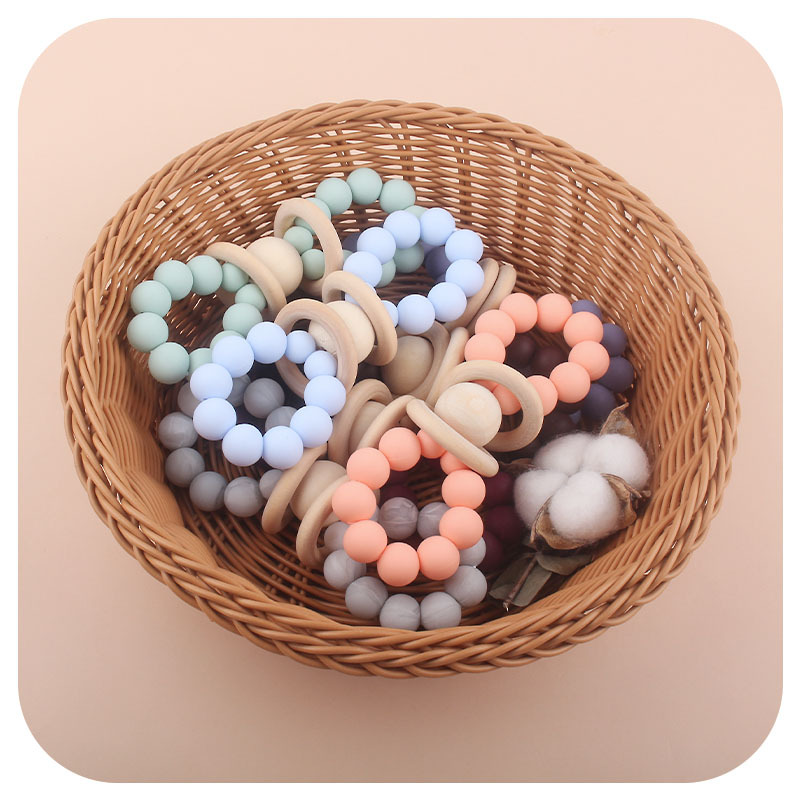 Comercio exterior nuevo en stock al por mayor bebé suministros bebé calmante silicona mordedor niños goma molar