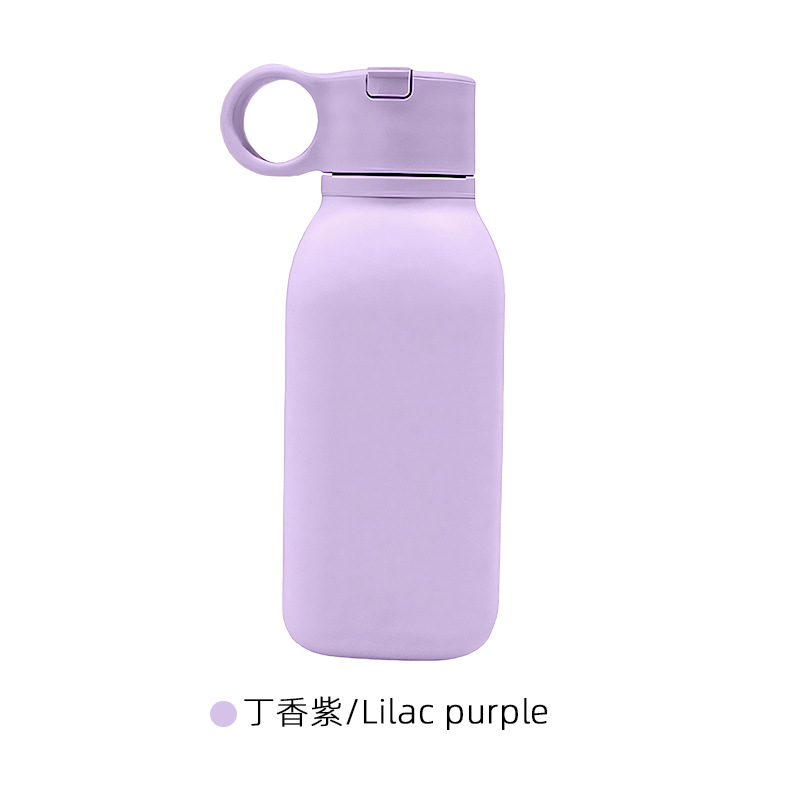 Taza de agua transfronteriza portátil de silicona americana, botella de agua deportiva resistente a altas temperaturas de grado alimenticio, taza de agua esmerilada para automóvil a prueba de caídas al aire libre