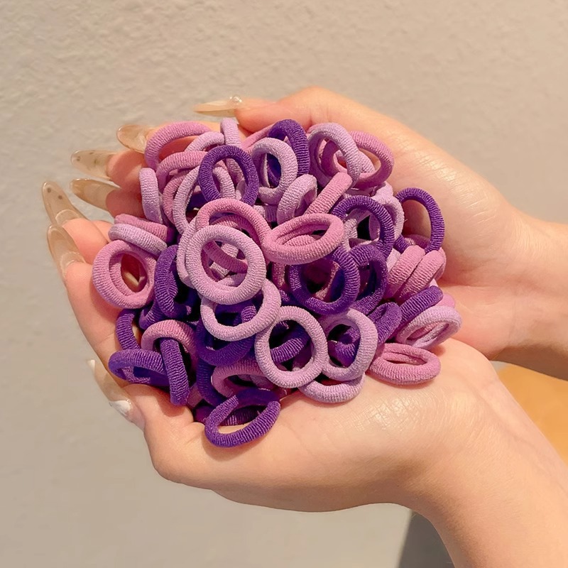 Anillo de cabello de color caramelo para niños no daña correa de cabello bebé cuerda de cabello niñas lindas cubiertas de cabello de cuero de pimples