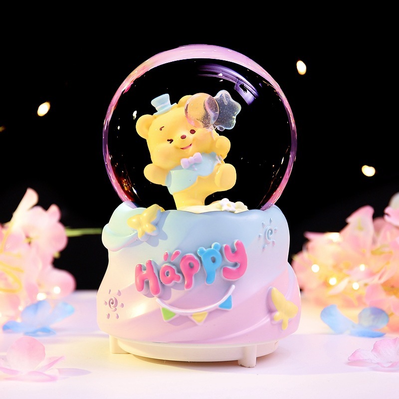 クリエイティブギフト回転トロイの木馬クリスタルボール誕生日プレゼント振り子友達ユニコーンオルゴール卸売りプレゼント|undefined