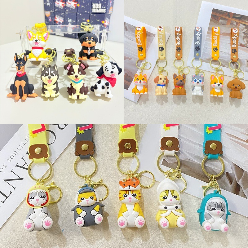 Cross-Border Cartoon Mofusand Cat Fushandi Shark Cat Keychain Doll Doll Cute Cat Pendant Wholesale