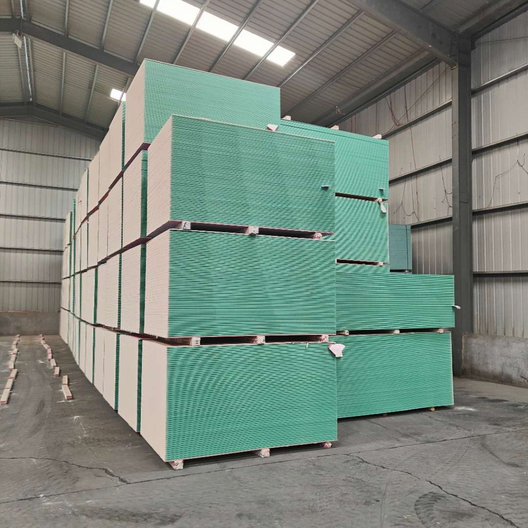 Placa de yeso a prueba de humedad personalizada, placa de yeso, placa de yeso a prueba de humedad, material de techo, placa de yeso de partición