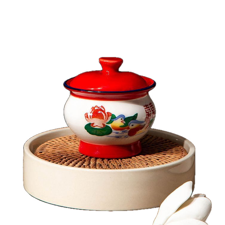Nuevo cuenco de té de cerámica Kung Fu Taza de té hogar nostálgico con tapa de té