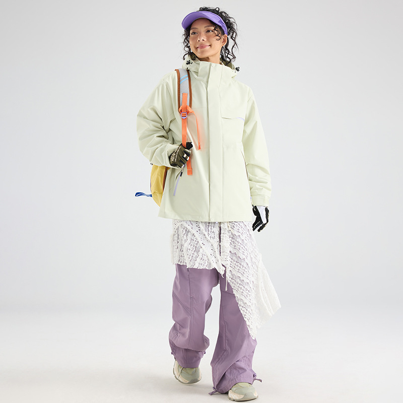 秋季新款户外服装男女同款防风防寒武功山徒步冲锋衣情侣单冲登山|undefined