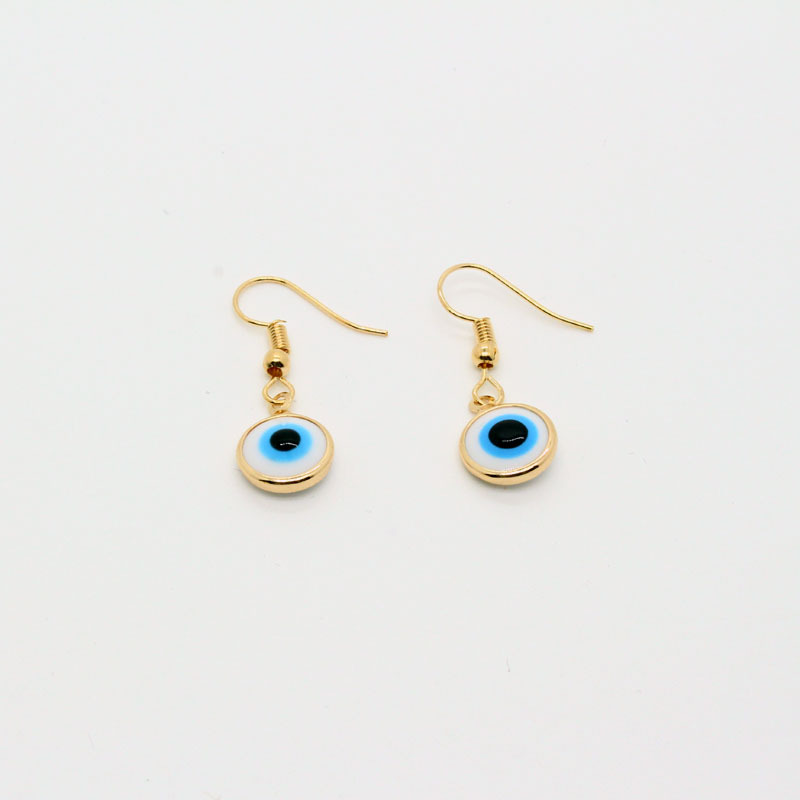 Retro White Blue Devil's Eyes Ear Hooks Wholesale Nihaojewelry display picture 2