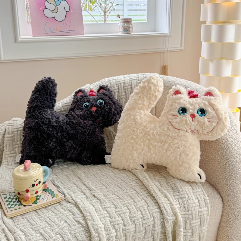 Ins Biscuit Cat Pillow Sofa Living Room Cute Cat Home Decoration Pillow Bay Window Tatami Cushion Cushion
