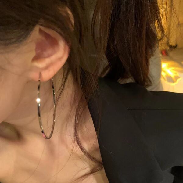 Brand universal hoop earrings