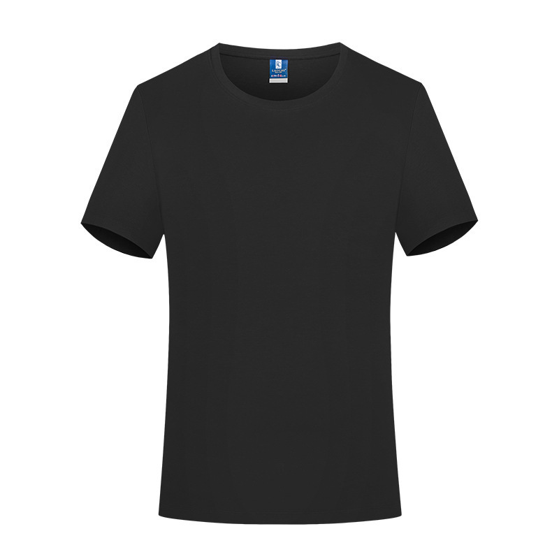 80 helado sin quemar líquido de amoníaco algodón de manga corta verano transpirable camiseta de cuello redondo personalizada camiseta cultural corporativa de alta gama personalizada