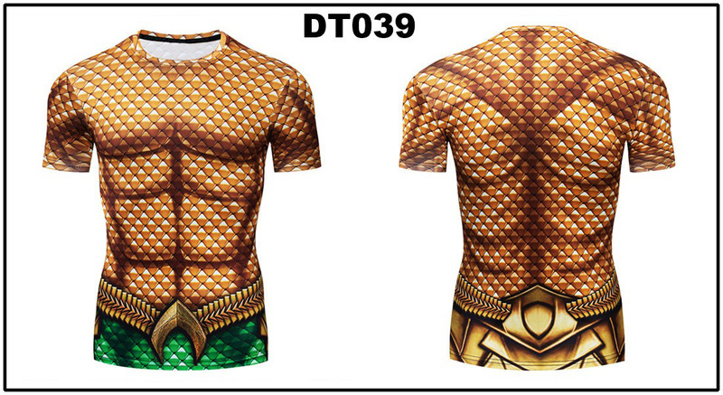 外国貿易アマゾン紳士服アベンジャーズ漫威DC同服運動フィットネス弾力服半袖tシャツ|undefined