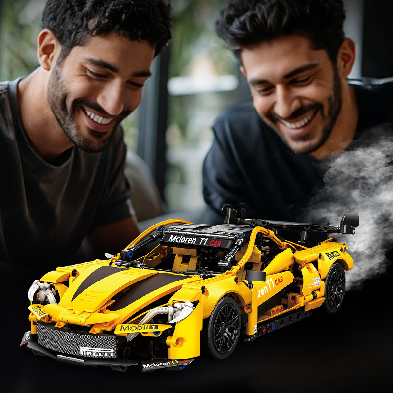 Cross-Border Mclaren P1 Gold Racing Car Building Block Model Small Particles Compatible with Lego Racing Car Toys Wholesale Gift Cross-Border Mclaren P1 Gold Racing Car Building Block Model Small Particles Compatible with Lego Racing Car Toys Wholesale Gift