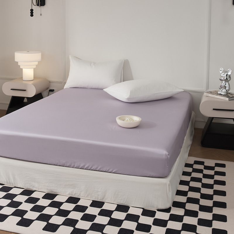 Cama simple de algodón largo de color sólido, cama de algodón