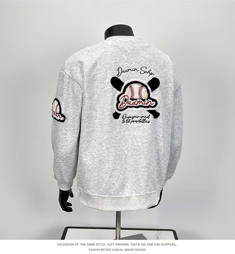 Versatile Cartoon Creative Printed Round Neck Hoodie Loose Top_voghion.com