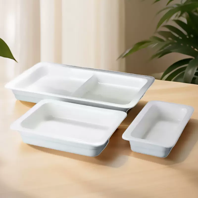 酒店份数盆自助餐保温炉陶瓷餐盘方形布菲炉内胆餐厅圆形釉下彩