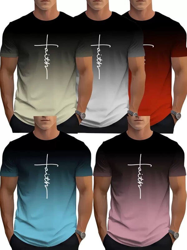 クロスボーダーAmazonメンズ新作トップスラウンドネック半袖サマーTシャツカジュアル通気性速乾トップス|undefined
