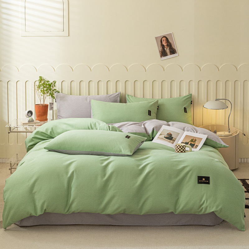 Verde frijol + gris claro