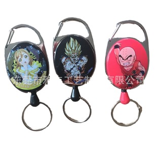 Large Quantity Wholesale Creative Cartoon Easy-pull Buckle Supply Telescopic Id Buckle Easy to Carry Can Be Printed with logo