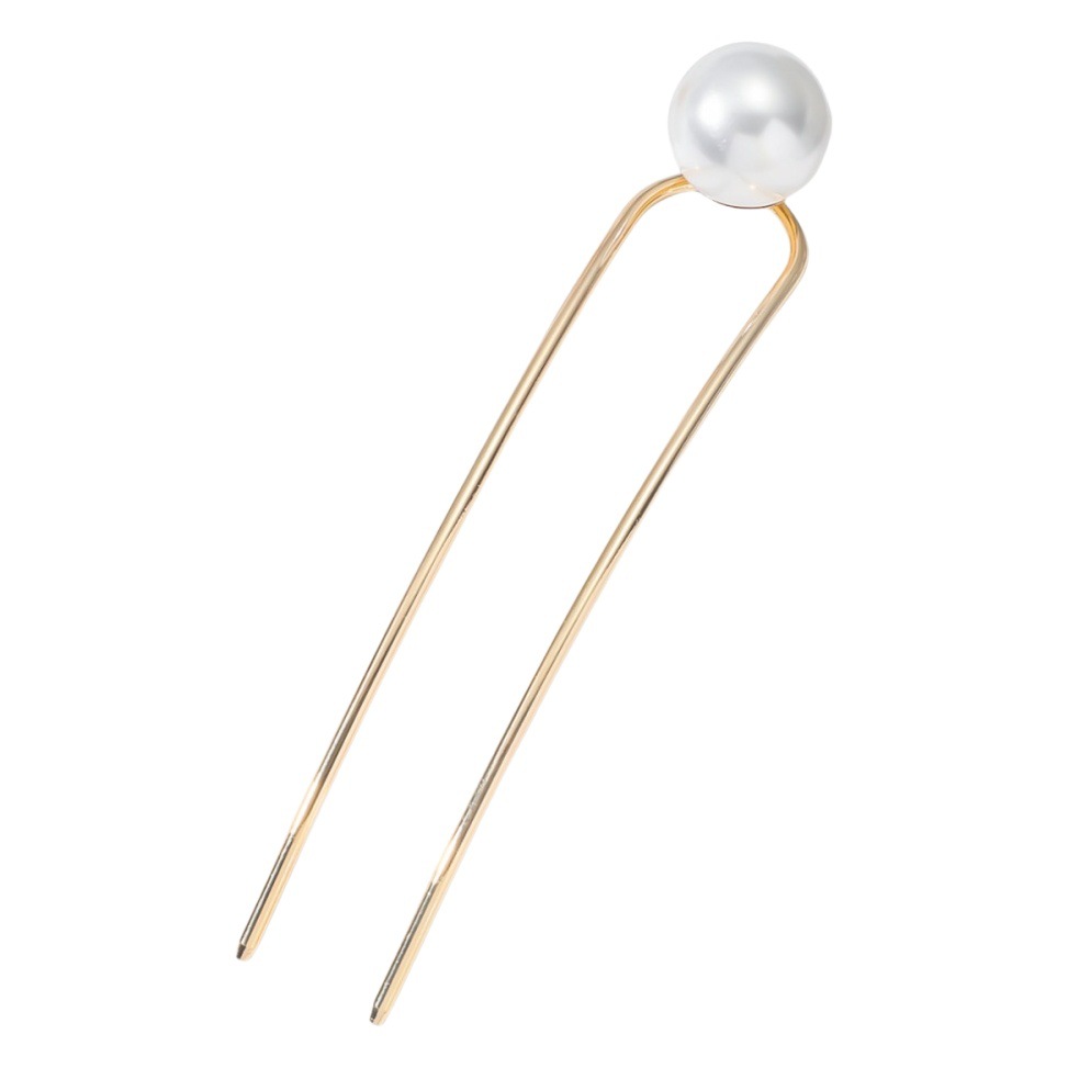 Celebridad de Internet chino en forma de U horquilla updo clip perla horquilla de alto grado estilo antiguo horquilla tocado horquilla accesorios para el cabello para mujeres