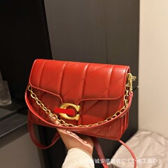 2025新款首发翻盖纯色系单肩腋下包包女跨境高级感百搭通勤斜挎包