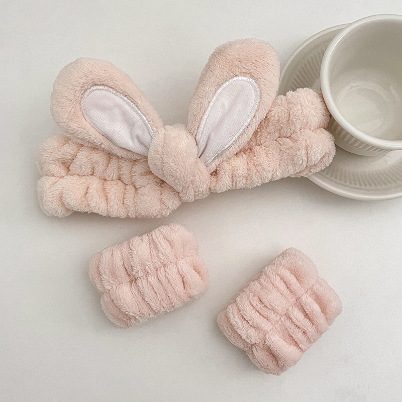 Mangas Arteque absorbente de agua a prueba de humedad Lavado facial femenino Pulsera Lavado Manga a prueba de salpicaduras Ejercicio Pulsera de limpieza de sudor Lazo para el cabello de felpa