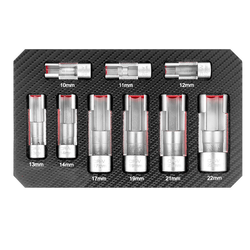 开口油管拆卸套筒开槽含氧传感器扳手柴油喷油管六角专用汽修工具