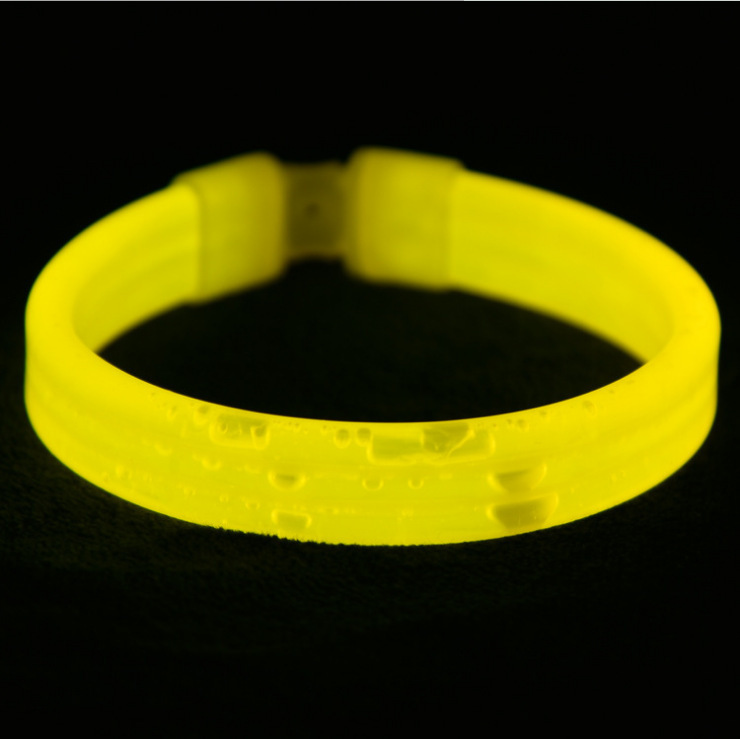 En stock al por mayor triple pulsera fluorescente bola partido desechable líquido triple fluorescente pulsera imprimible LOGO