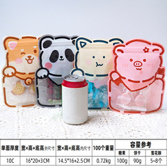 Factory direct sales cartoon ins style gift bag snowflake crisp biscuit candy packaging bag cute snack ziplock bag