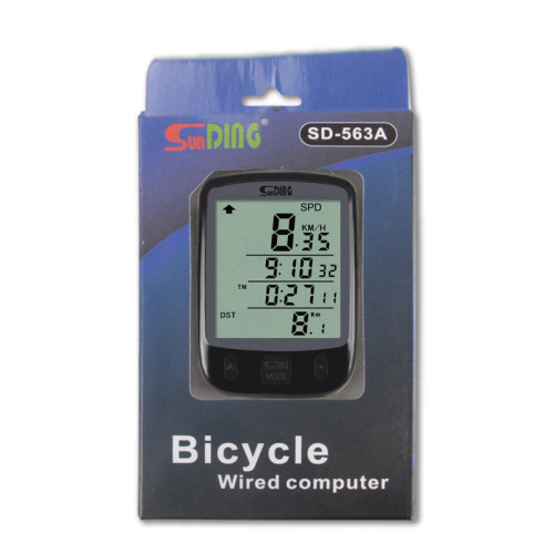 Sunding bicycle computer sunding 563A 563B Chinese/English luminous wired computer odometer