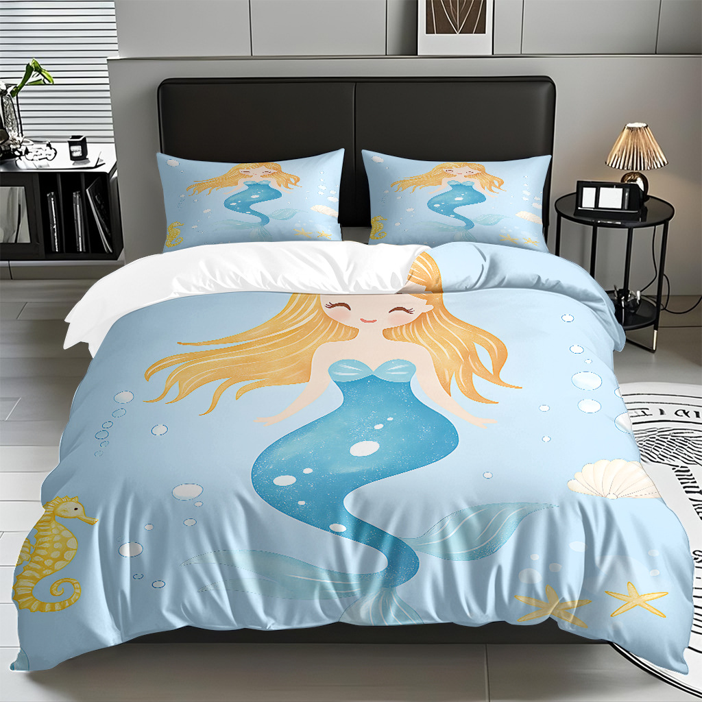 Textil doméstico transfronterizo para hacer sirena pequeña impresión digital kit fuente fábrica TEMU / JIT