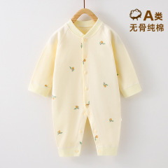 Baby pure cotton jumpsuit, baby boneless crawling suit, newborn baby clothes, children's cartoon jumpsuit, one piece drop shipping