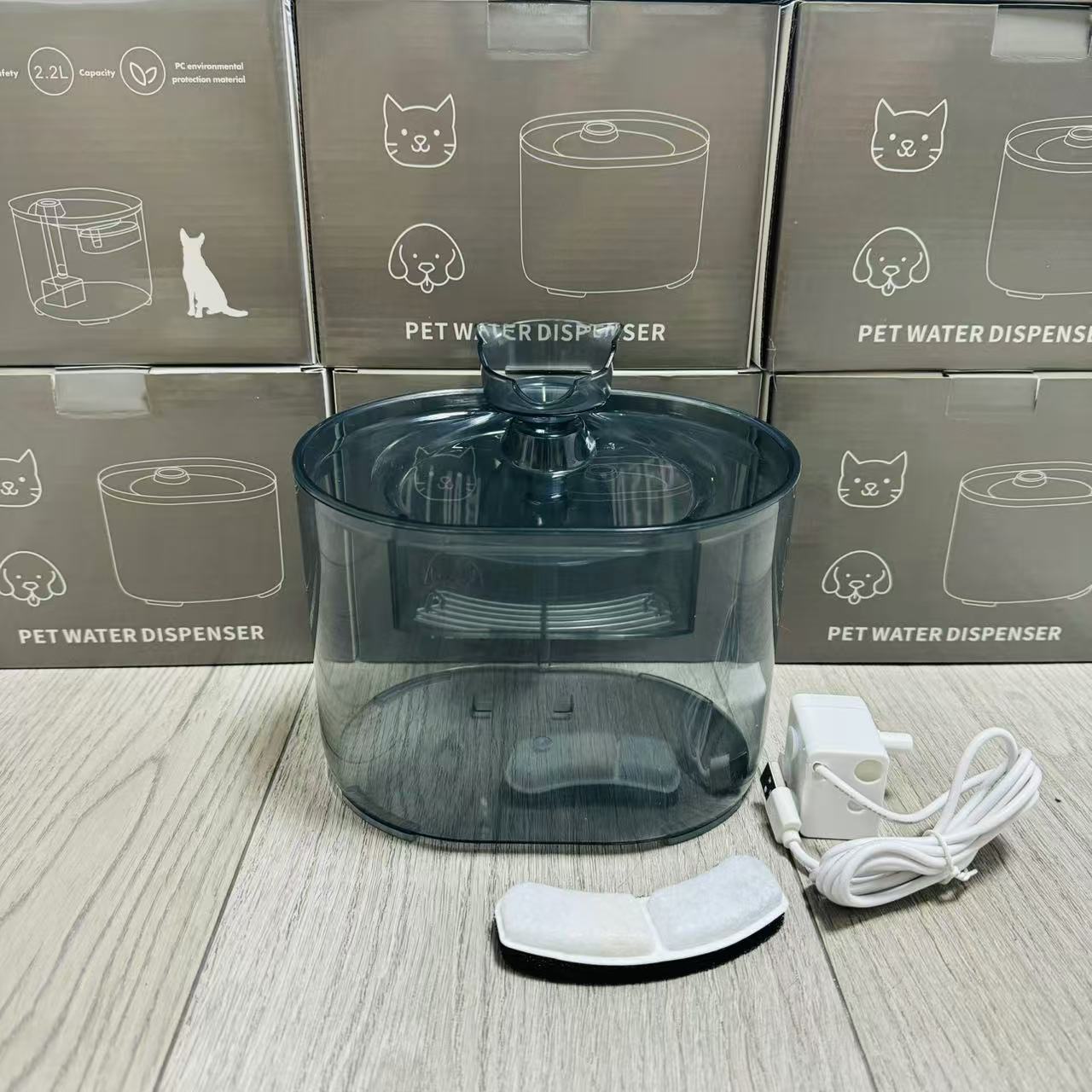 Bebedor de agua para mascotas, detección inteligente, bebedor de agua para gatos, filtro de circulación automática, nuevo artefacto de agua potable transfronterizo