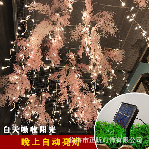 Solar string lights wholesale full sky star decorative light string flash light string outdoor stars waterfall ice strip light 